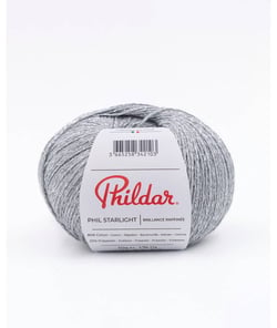 Coton fantaisie à tricoter Phil Starlight - Phildar Argent