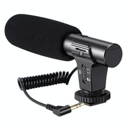 Microphone Portable Pour Vidéo Enregistrement Vlog Et Conférence Noir YONIS