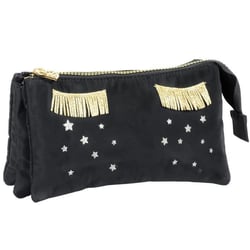 Trousse plate Miss Lemonade Cute 22 CM - 3 compartiments Noir