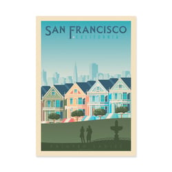 Affiche 30x40 cm - San Francisco Version 3 - Olahoop Travel Posters
