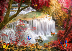Puzzle 2000 pièces - Deep Forest Waterfall - Grafika