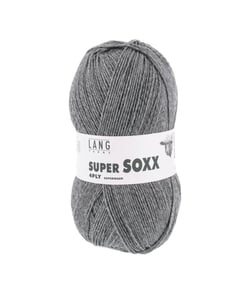Pelote à tricoter SUPER SOXX 4 fils - 100 Gr - Lang Yarns - La laine à chaussettes incontournable 0005 Gris