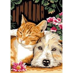 Princesse - Canevas antique Le calin 32x50cm