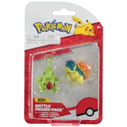Coffret 2 pokemon battle figure embrylex + hericendre - pokemon - figurine action - bandai