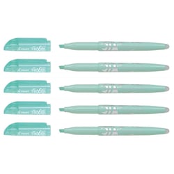 Lot de 5 surligneurs effaçables - PILOT - FRIXION LIGHT SOFT - Vert pastel