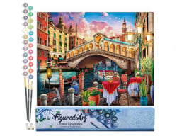 Peinture par Numéro Figured'Art - Pont du rialto - Kit de Loisir Créatif DIY Numéro d'Art Complet - 40x50cm sans châssis en bois