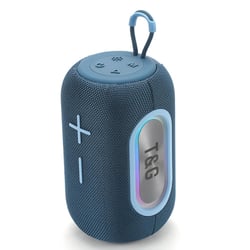 Enceinte Bluetooth Portable Subwoofer 20W LED Lumière Respirante Autonomie Longue Durée Bleu YONIS