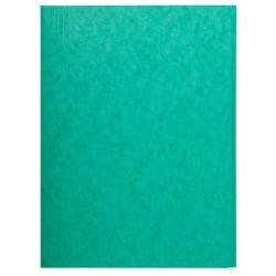 Chemise simple sans élastique avec 3 rabats carte lustrée 400gm2 - A4 - Vert - x 25 - Exacompta