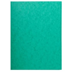 Chemise simple sans élastique avec 3 rabats carte lustrée 400gm2 - A4 - Vert - x 25 - Exacompta