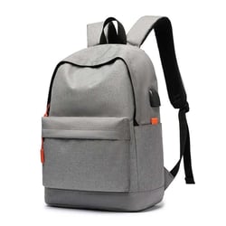 Sac À Dos Ordinateur Léger Grande Capacité Avec Port USB Et Design Ergonomique Gris Clair YONIS