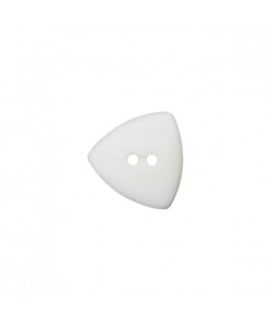 Carte de 2 boutons triangulaires blanc 28mm - Union Knopf Blanc
