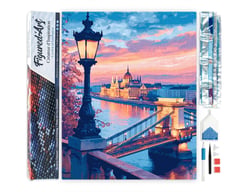 Diamond Painting Broderie Diamant Figured’Art 40x50cm toile entière roulée avec diamants carrés - Budapest