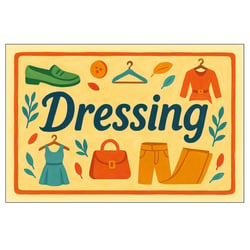 Plaque de porte métal dressing