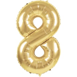 Ballon d'Anniversaire Géant Chiffre 8 Or (86 cm)
