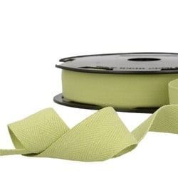 Disquette 25m sergé coton Vert nil
