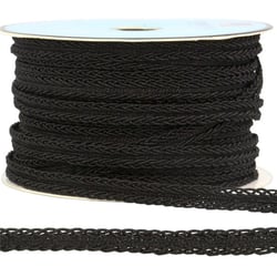 Bobine 25m Galon robe métallisé Noir 10mm