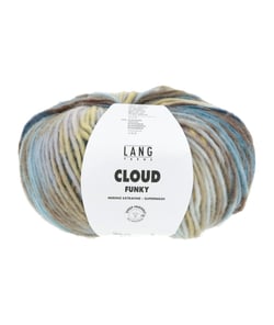 Pelote de laine CLOUD FUNKY - 100GR - Lang Yarns Multicolore Jaune et Ciel 0028