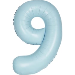 Ballon Géant Bleu Mat - Chiffre 9