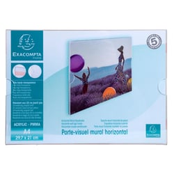 Porte-visuel mural horizontal A4 - Cristal - x 10 - Exacompta