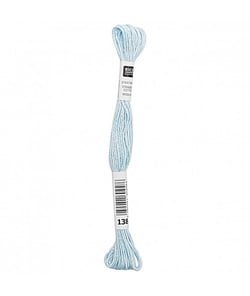 Fil à broder mouliné Uni - Rico Design 138 Bleu