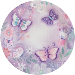 8 Assiettes Papillon Vintage