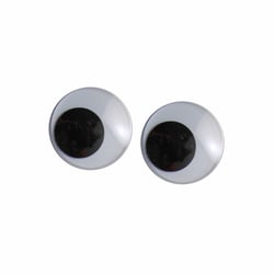 Yeux mobiles Vaessen Creative - Blanc-noir - 12 mm - 1000 pièces