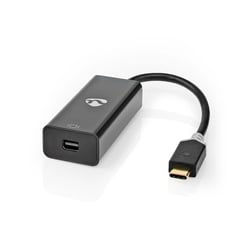 Nedis Adaptateur USB 3.2 Gen 1 USB-C Mâle vers Mini DisplayPort Femelle 0.2m Noir