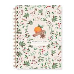 Carnet de notes à spirale Belle nuit de Noël (recettes) - A5 - 160 pages - Hirondelles & Cie