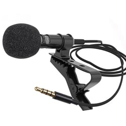 Microphone Omnidirectionnel Noir Pour Enregistrement Vidéo Et Conférence YONIS