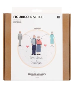 Kit de broderie Figurico Mamie et Papi - Rico Design Multicolore