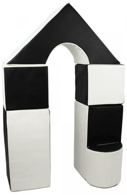 Petit Château – Lot de 11 blocs en mousse pour le jeu noir – blanc - Velinda