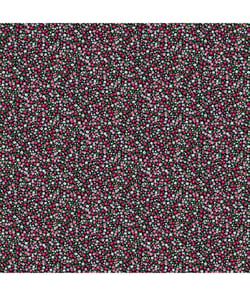 Tissu coton imprimé petites fleurs victoria de 150 cm de largeur Myrtille Noir vendu par 50 cm