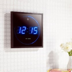 Horloge digitale radio-pilotée BLEUE