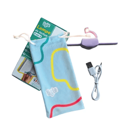 Pack essentiel : Lampe violette + câble + pochette microfibre - Lizia