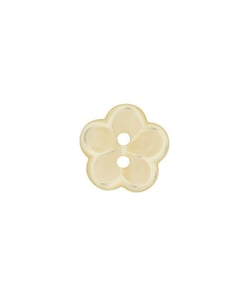 Carte de 4 boutons Fleurs Blanches 12mm - Union Knopf Jaune