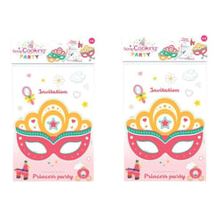 12 cartes d'invitation à découper - Princesse