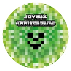 Disque gâteau Pixcraft (19 cm)