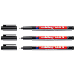 Lot de 3 marqueurs permanents - EDDING - Pointe extra fine 0,3 mm - Noir