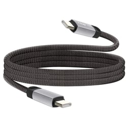 LinQ Câble USB C / USB C Charge rapide 80W 4A Nylon Tressé 1.2m Noir