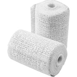 Gaze plâtrée, L : 2,7 M, L : 7,5 cm, blanc, 2 rouleau/ 1 Pq.