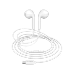 Mayaxess Écouteurs Filaires USB-C avec Micro intégré pour iPhone 15 Blanc
