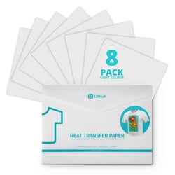 LOKLiK – Papier de Transfert Thermique – Clair – Lot de 8