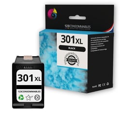 301XL - Cartouche HP 301 XL compatible Envy 4500 5530 DeskJet 2540 1510 - 123CONSOMMABLES