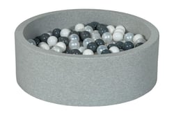 Piscine à balles blanc, perle, gris – 300 balles - Velinda