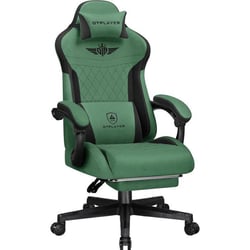 Chaise gaming ergonomique GTPLAYER - Tissu - Vert - 50 x 50 x 130 cm