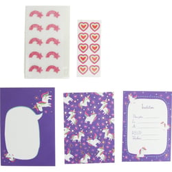 MégaCréa DIY - Carte d'invitation enfant Déco Licorne 10 pièces