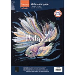 Papier aquarelle lisse Florence - 25 feuilles - Blanc - A3 - 300 g/m²