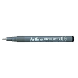 Stylo feutre d'écriture - ARTLINE - Pointe 0,6 mm - Noir - Drawing System