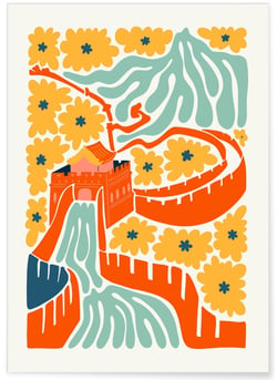 Affiche Muraille de Chine | A3 : 29,7x42cm