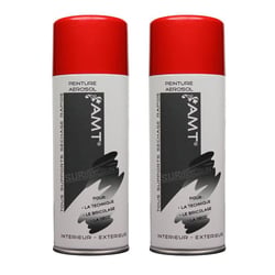 Lot de 2 sprays de peinture - rouge métallisé - AMT